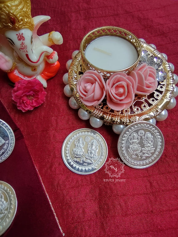 Laxmi Ganesh Silver Coin 10 Gm
