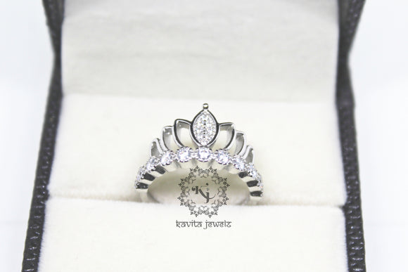 Stone studded Crown Ring