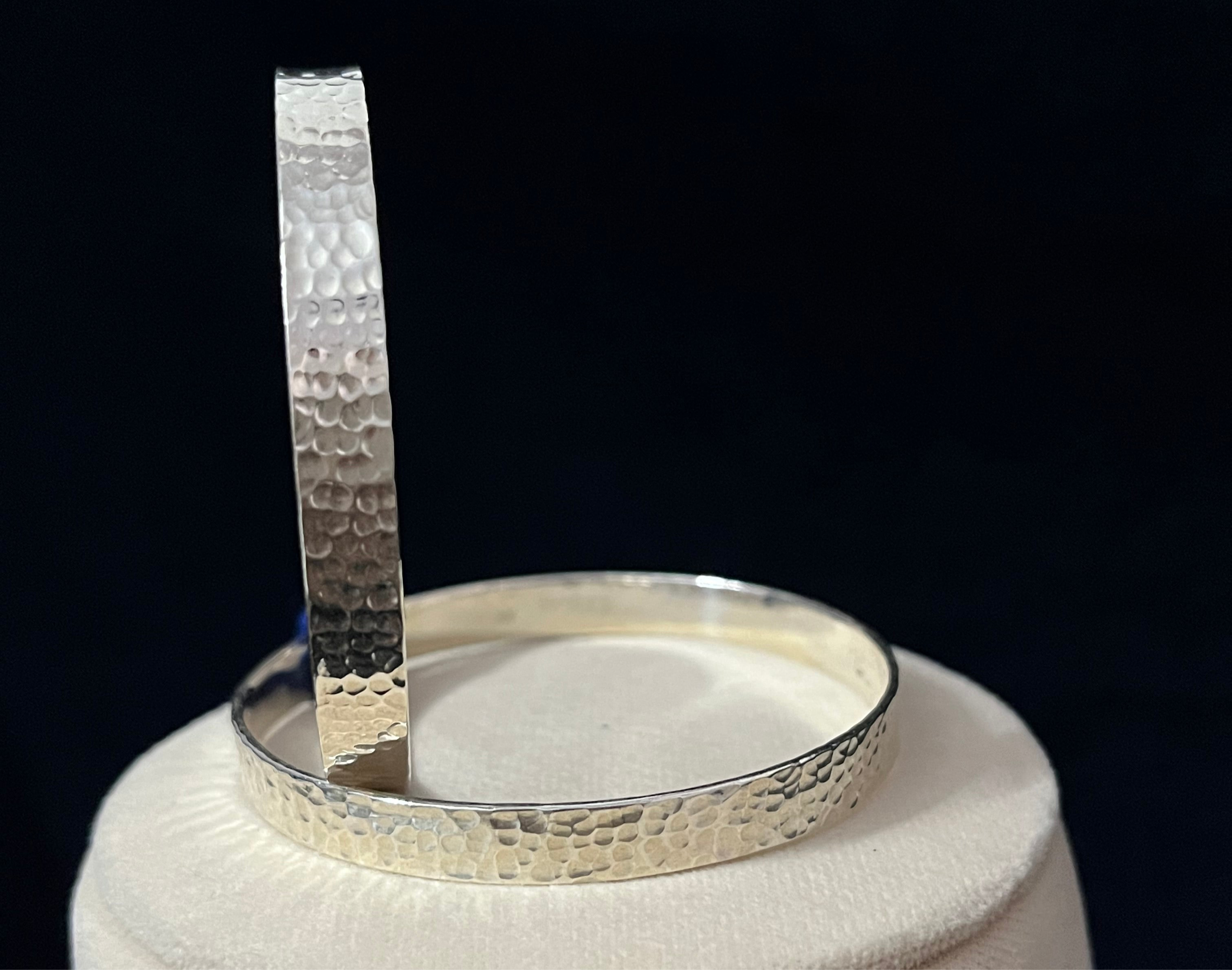 Hammered Classic Bangle Pair