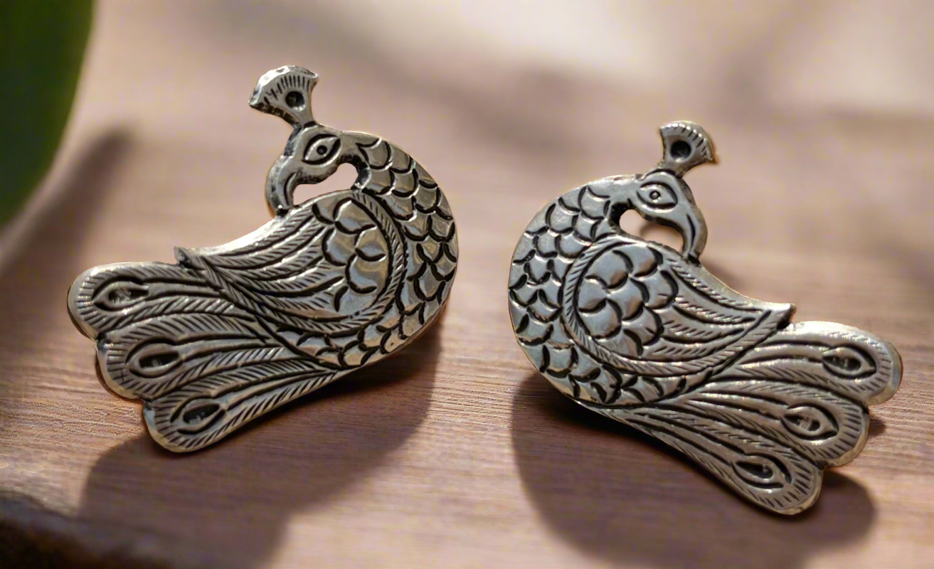 Chitai Peacock Hook Earring