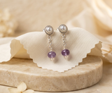 Amethyst Drop Detachable Earring