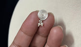 Spiral Pearl Drop Clip-On Nose pin
