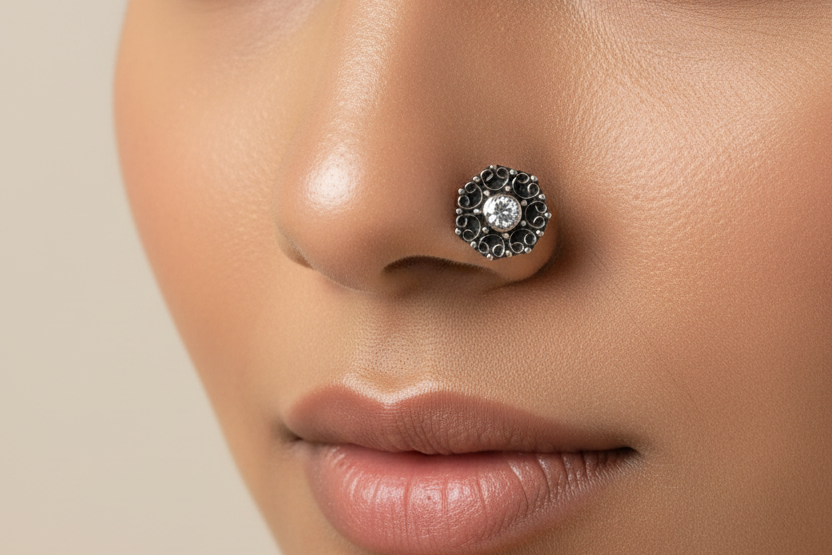 Hexagon Clip-On Nose Pin