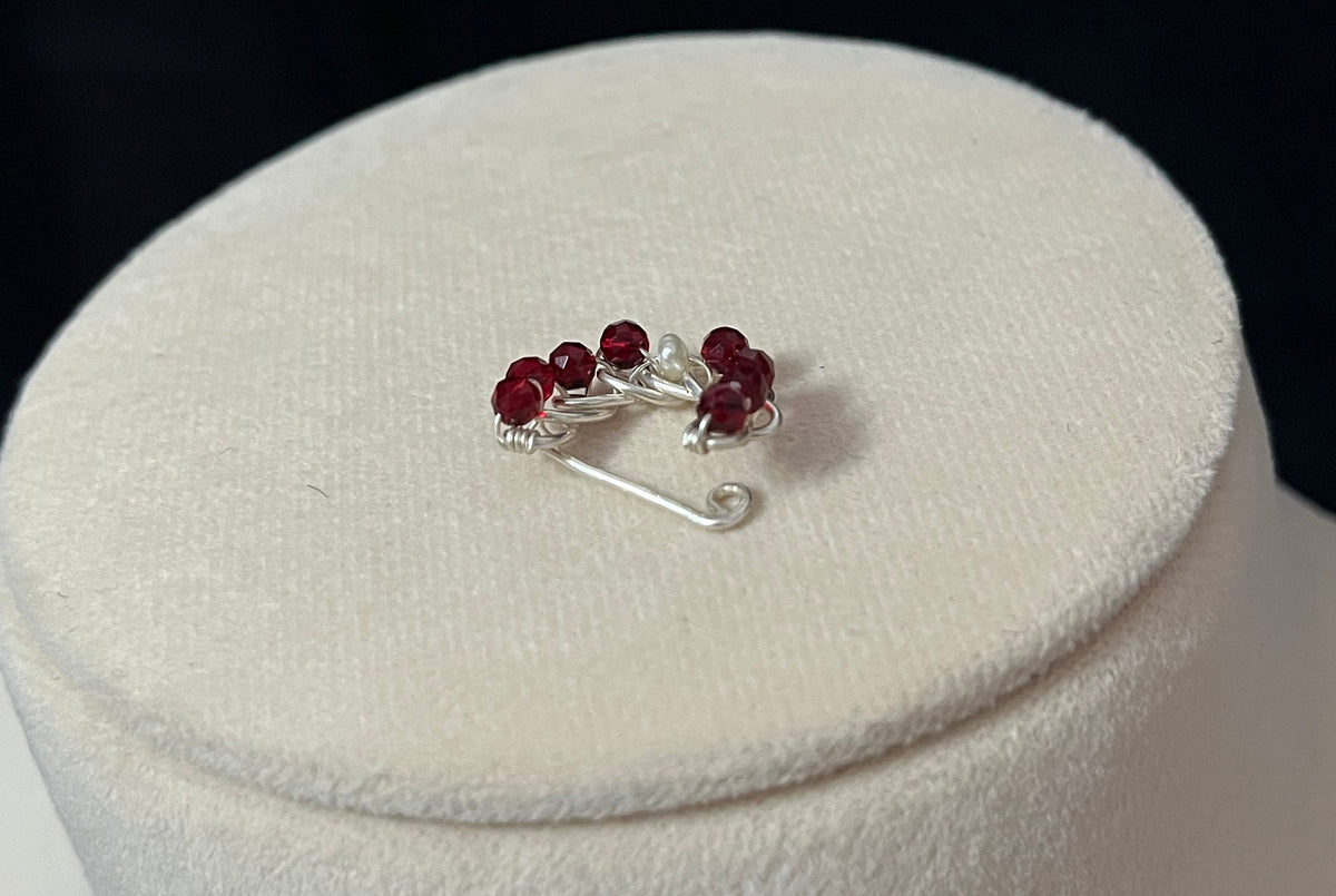 Beaded Clip-On Nath ( Right Nose)