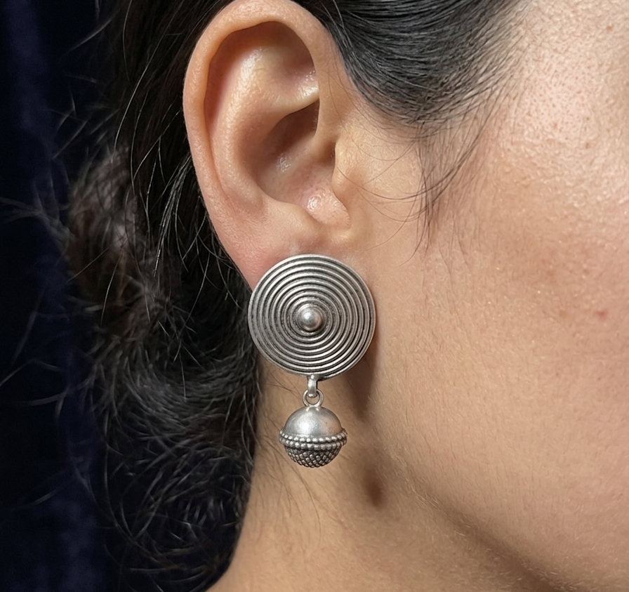 Ball Drop Spiral Earring
