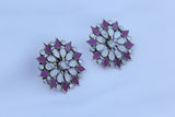 Polki Sadabahar Flower Earring