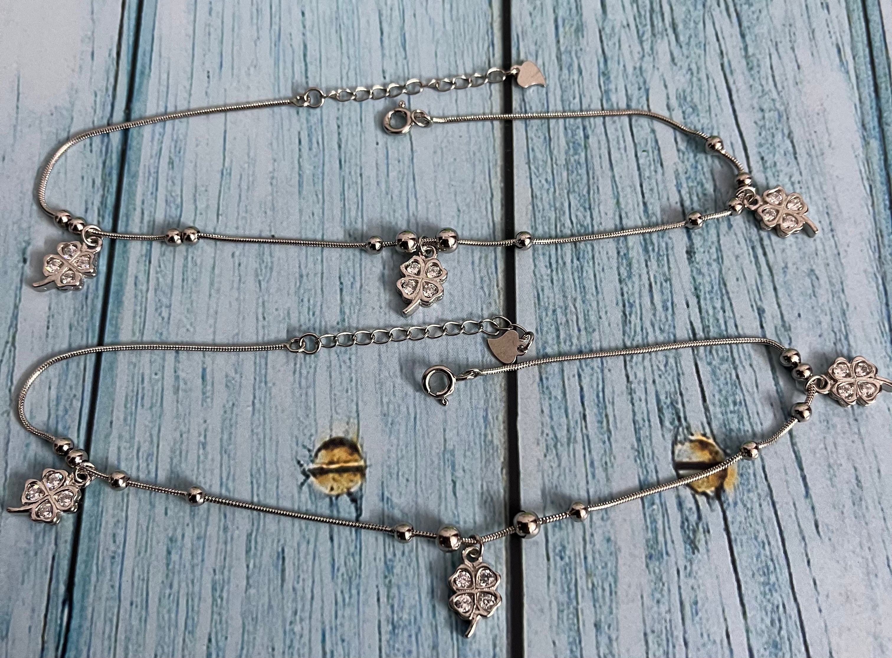 Cubic Zircon Charms Anklet