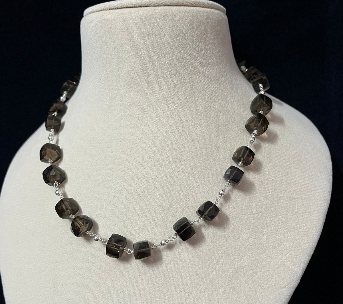 Smoky Quartz Beads Necklace Set