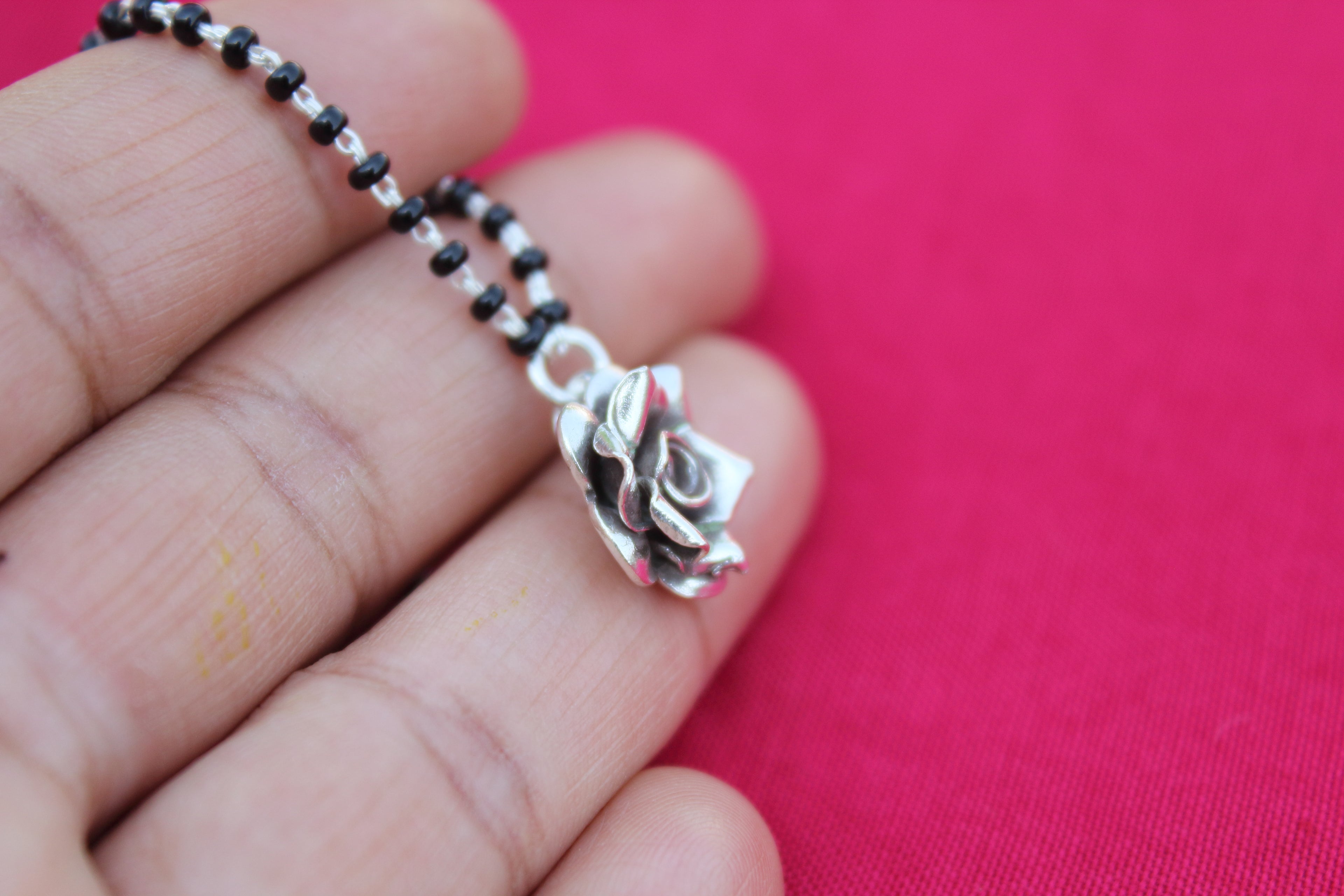 Fine 3D Rose Mangalsutra