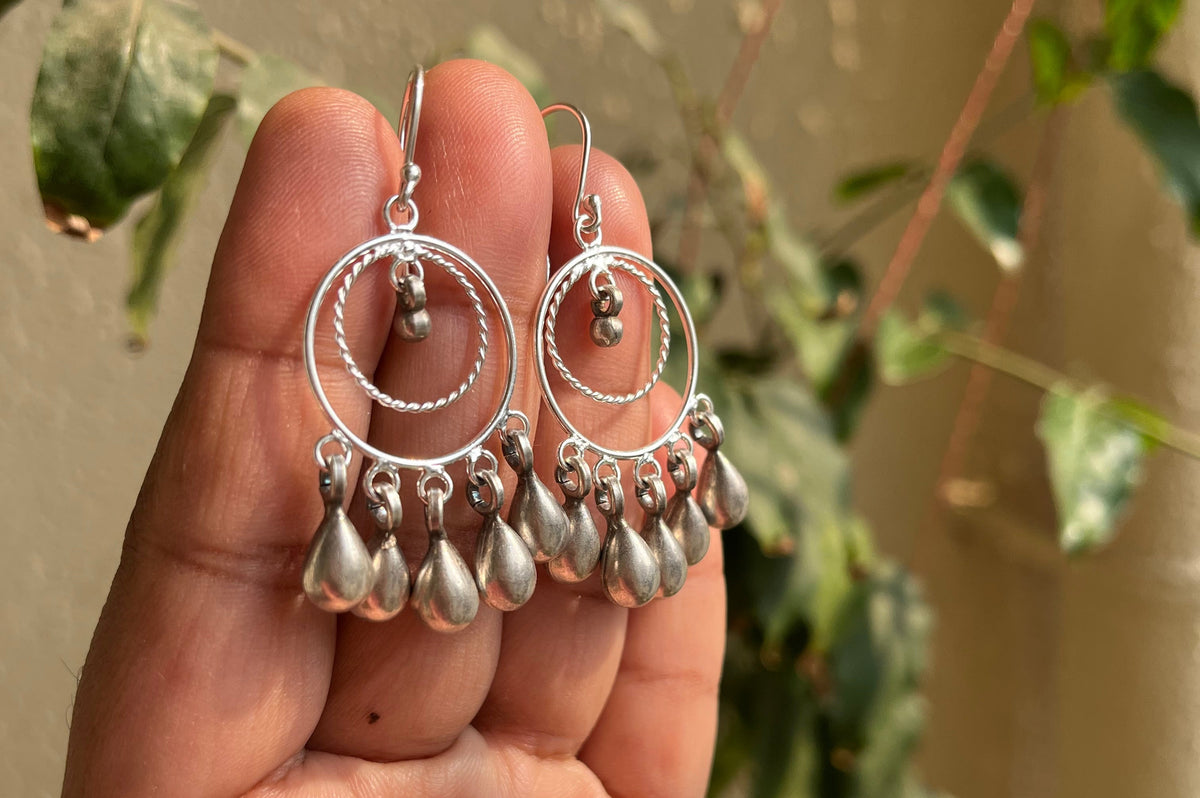 Dual Tone Drop Chandbali Earring