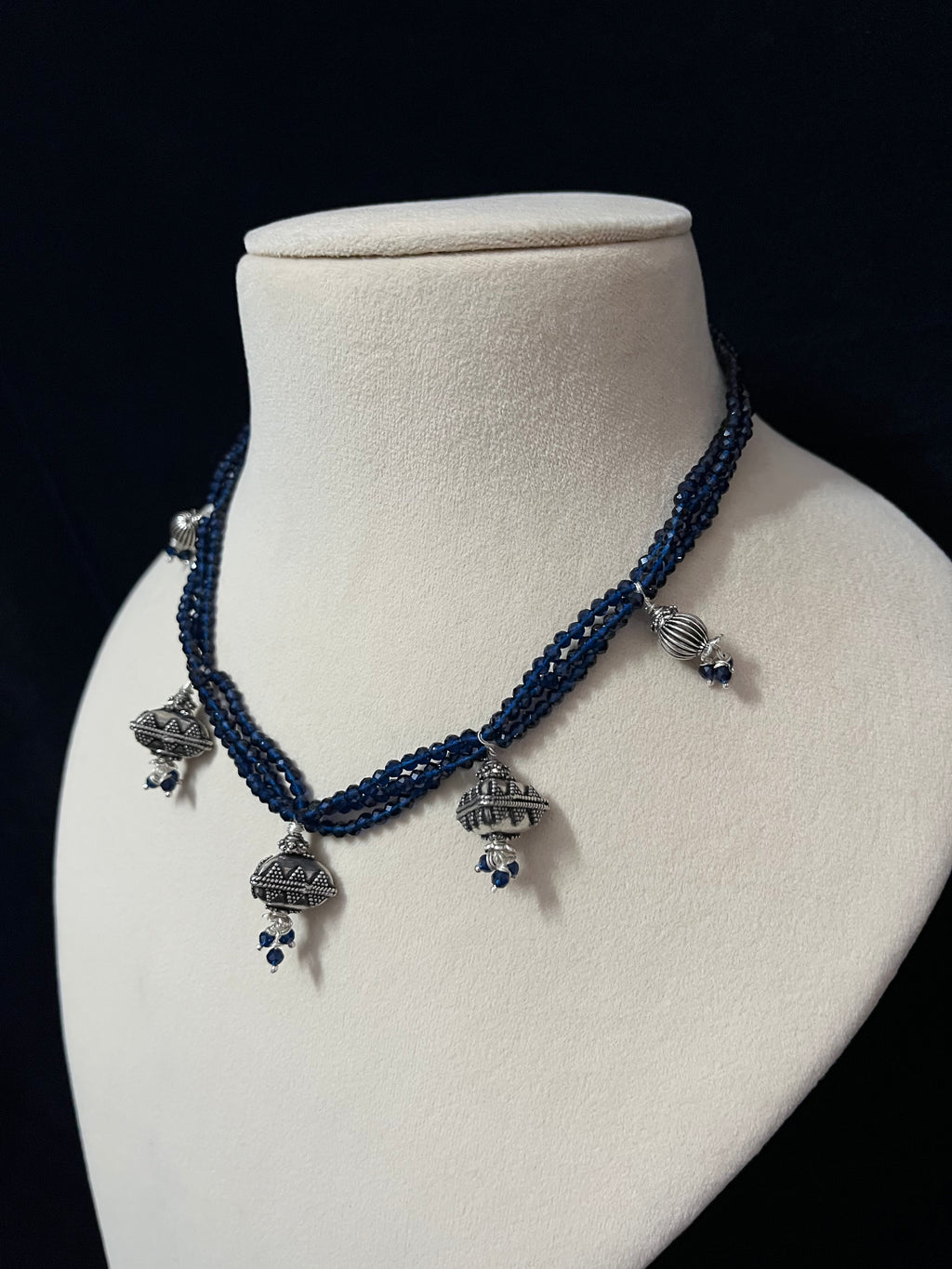 Triangular Shape Rawa work Multi Pendant Necklace Set