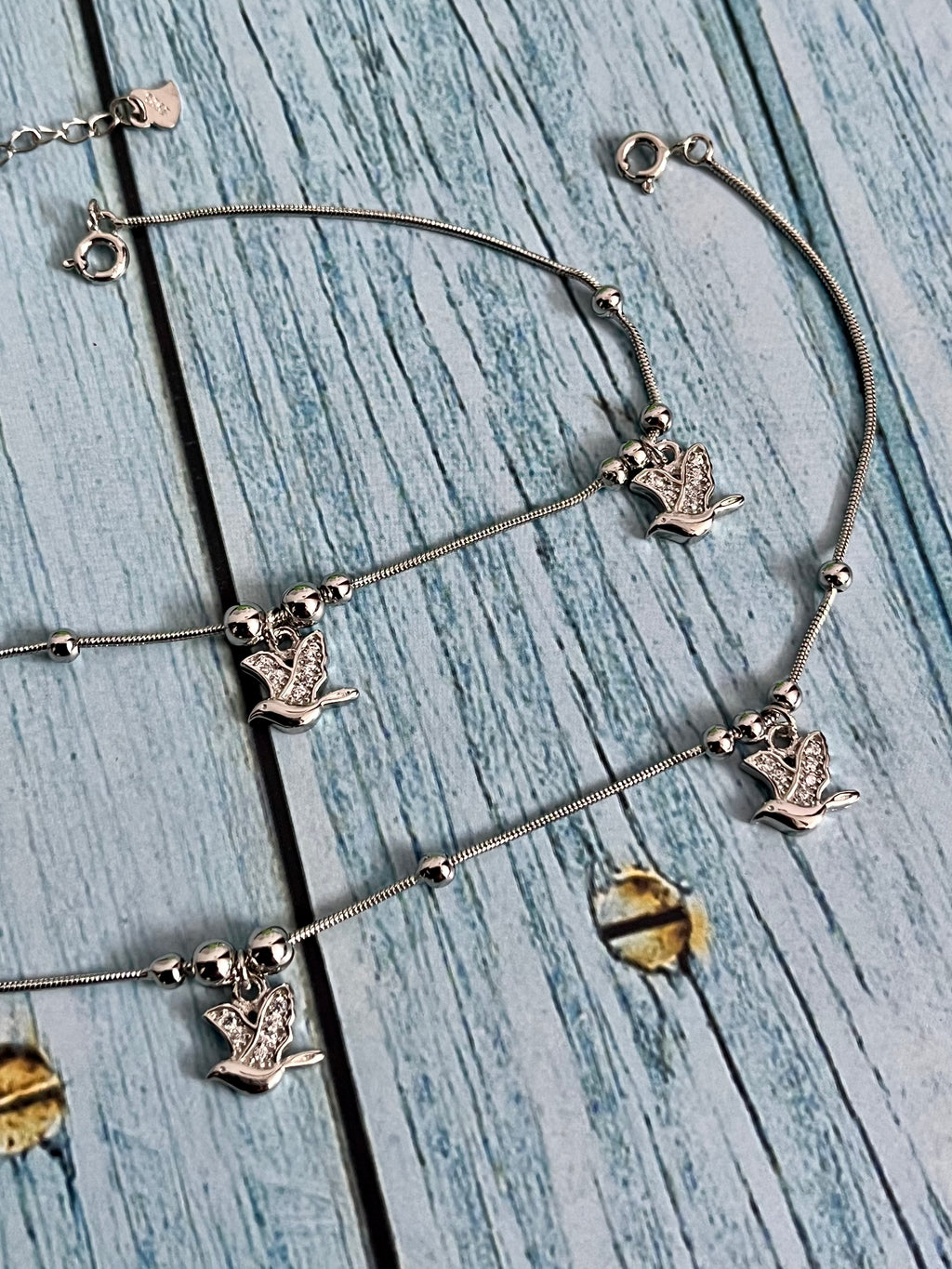 Cubic Zircon Charms Anklet