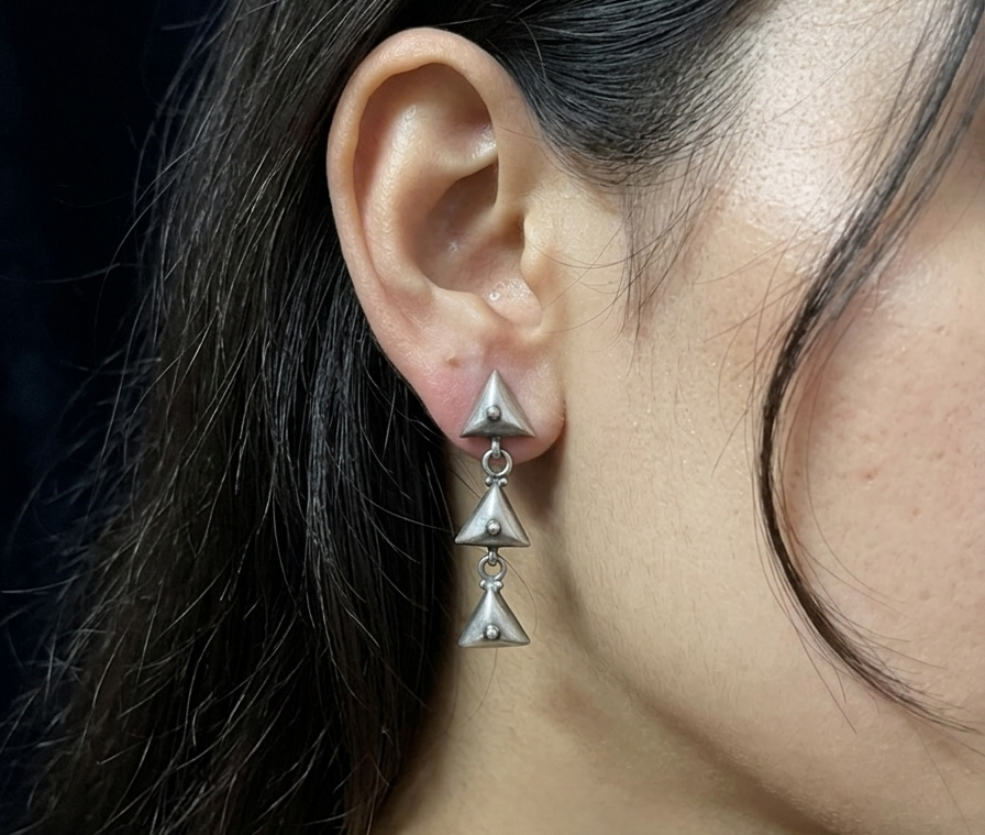 Tri Triangle Earring