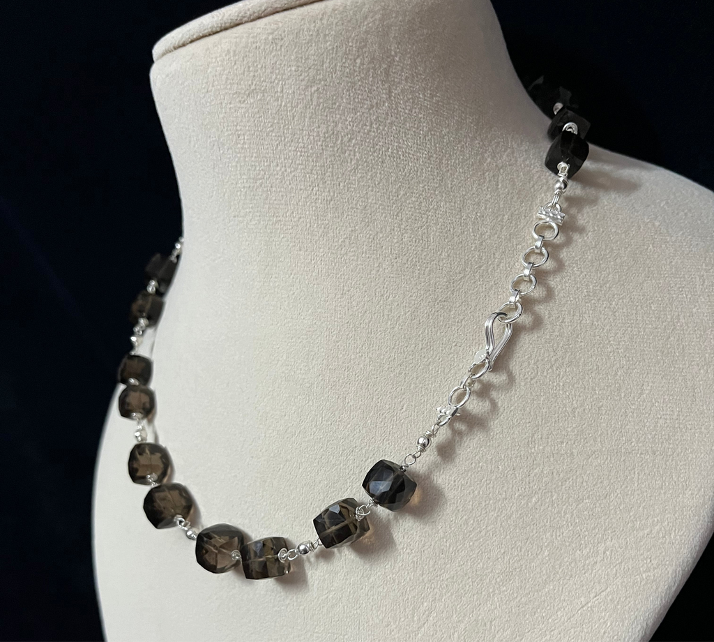 Smoky Quartz Beads Necklace Set