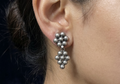 Silver Kudi Drop Hanging Kolhapuri Stud Earring
