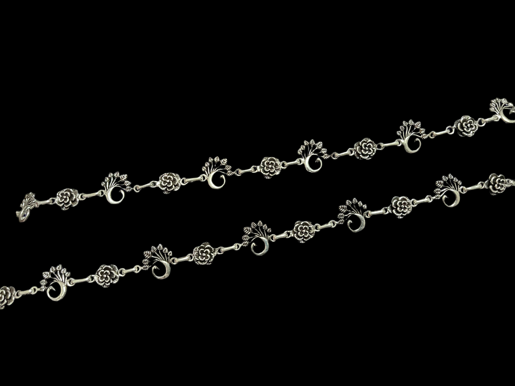 Peacock Flower Link Anklet