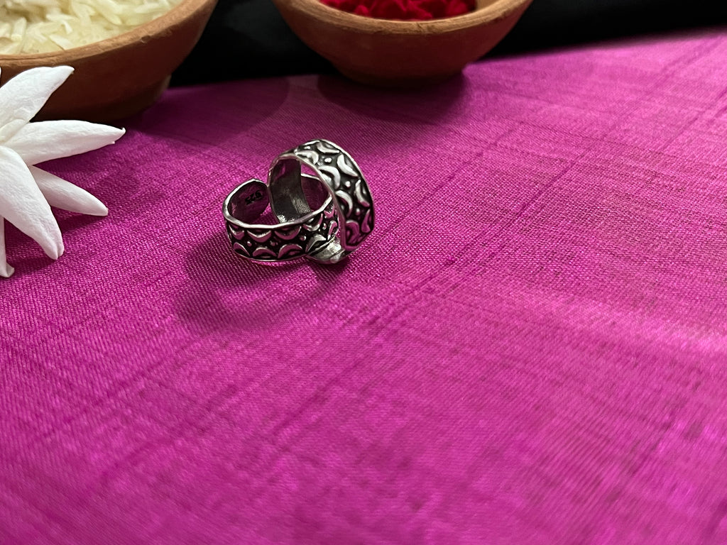 Oxidized Challa Toe Ring