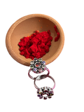 Multicolour Stone Flower Toe Ring