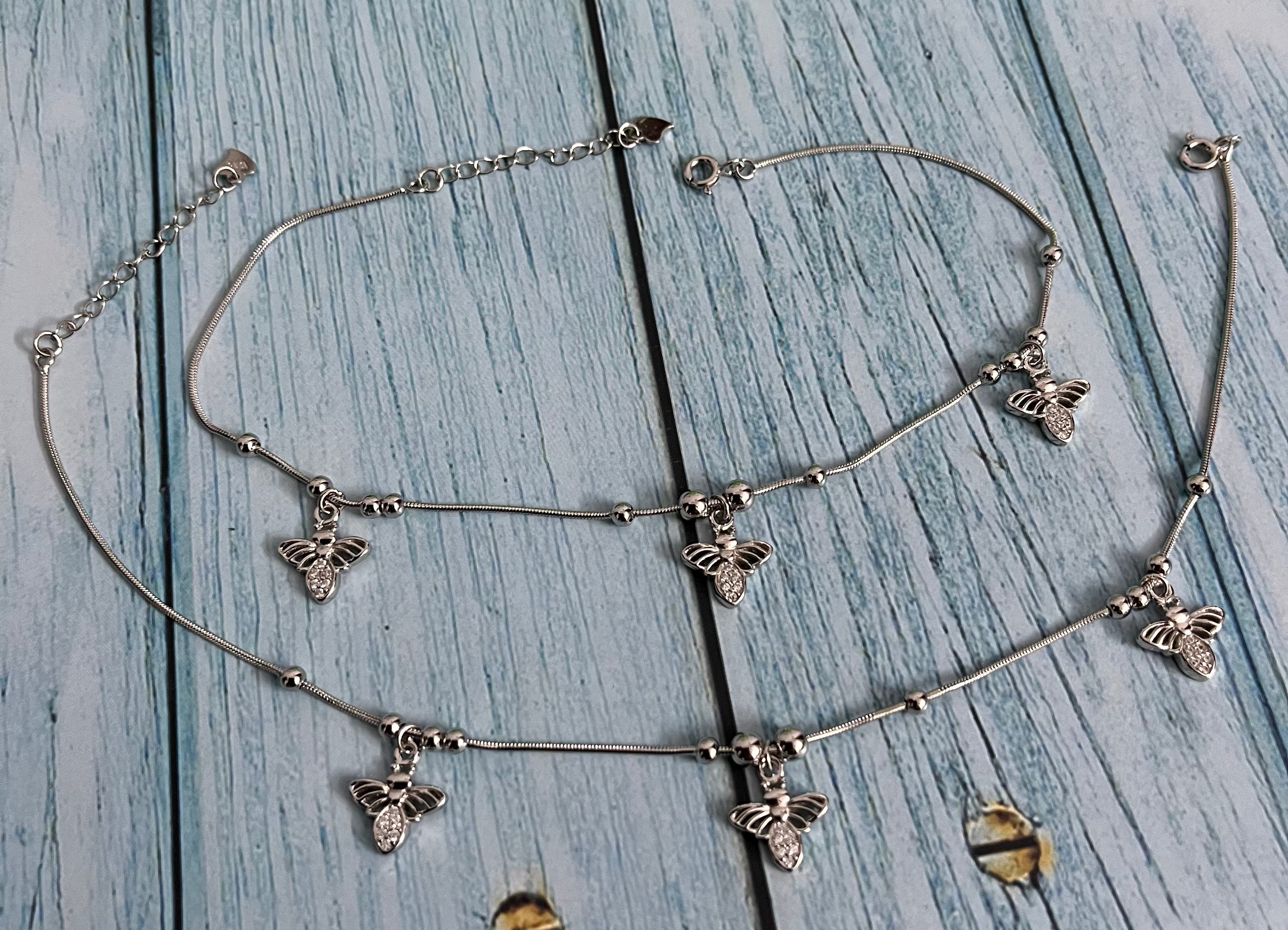 Cubic Zircon Charms Anklet