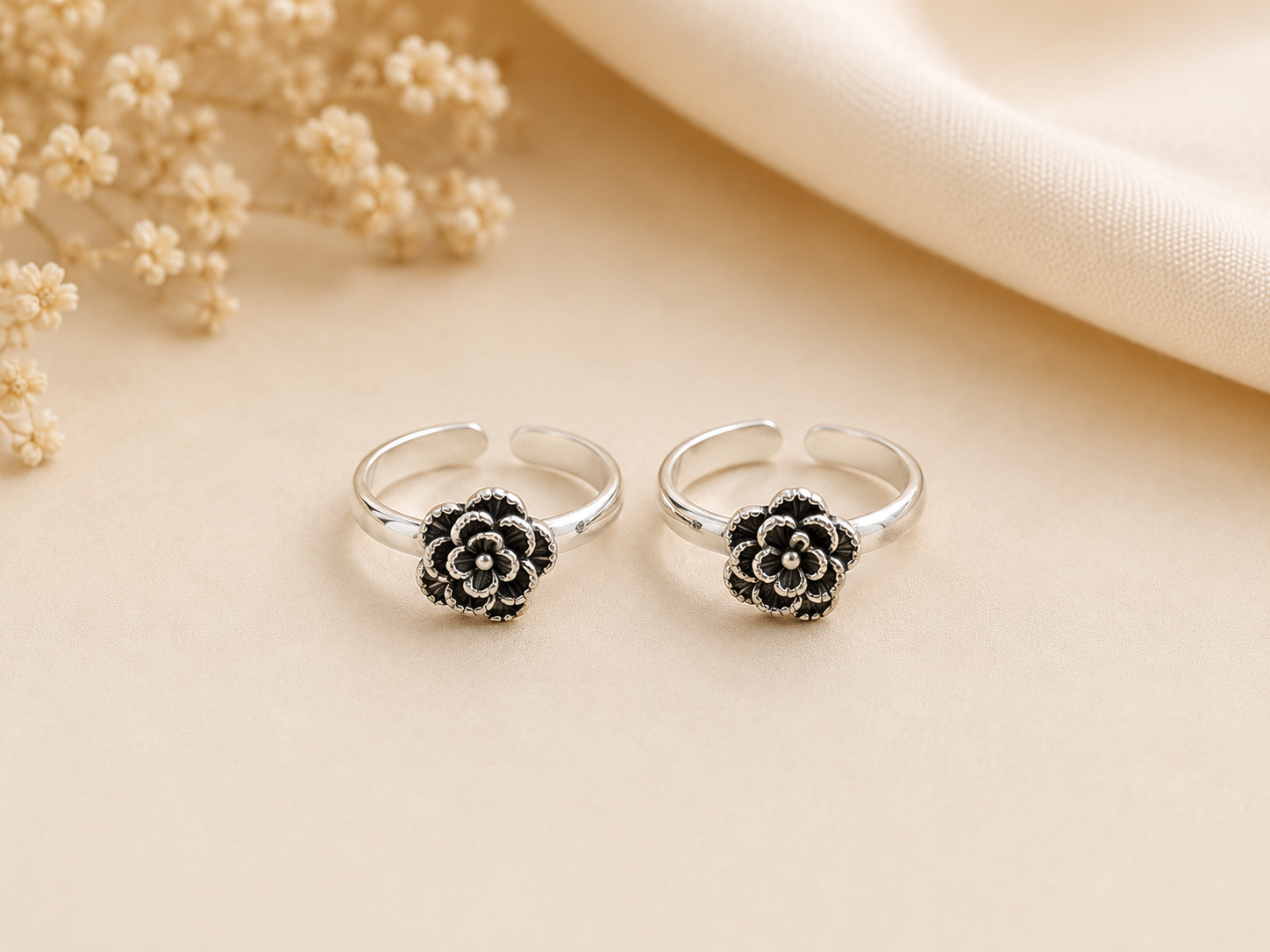 Flower Toe Ring