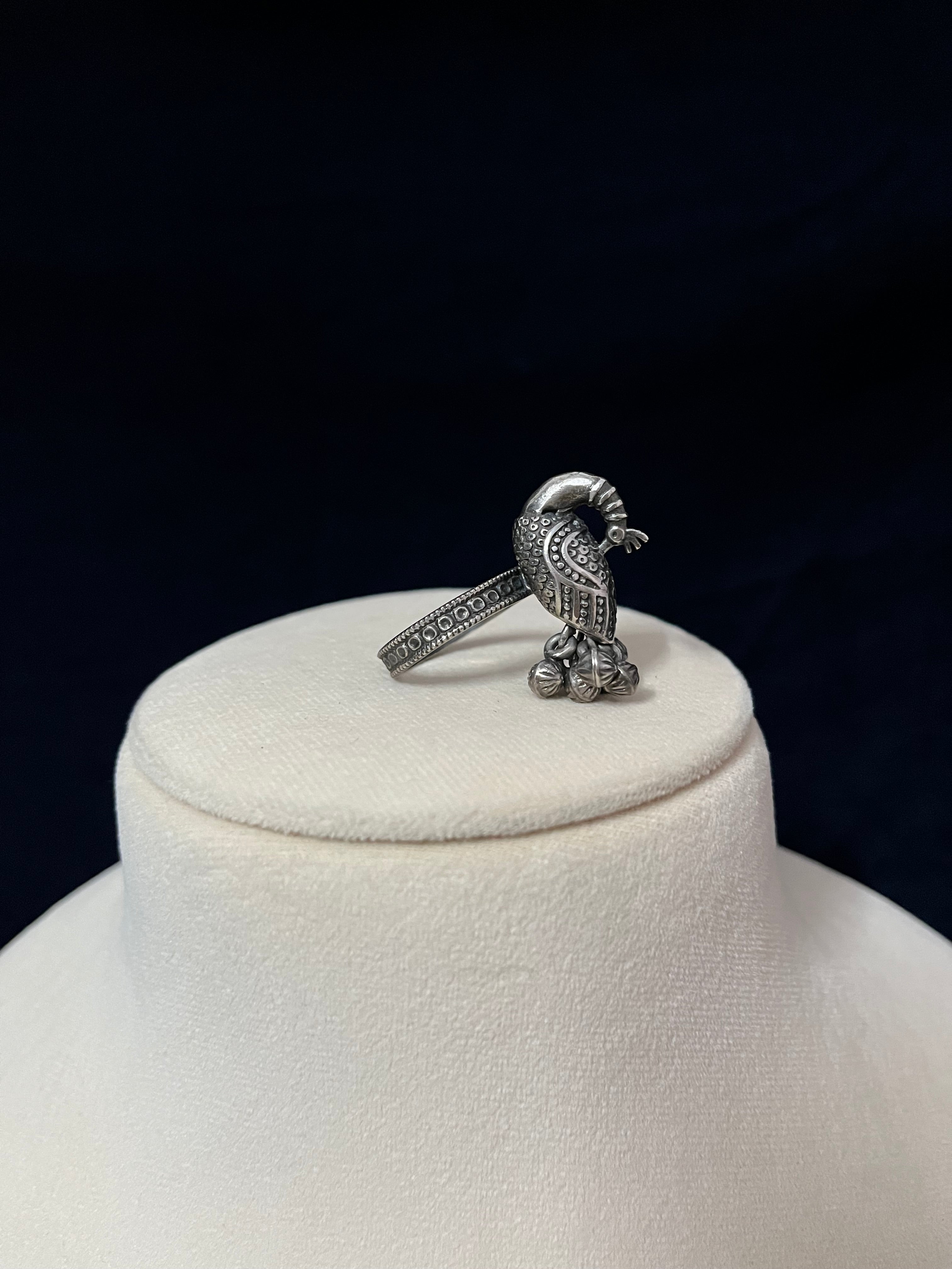 Dancing Peacock with Ghungroo Ring