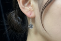 Minimal Flower Drop Earring