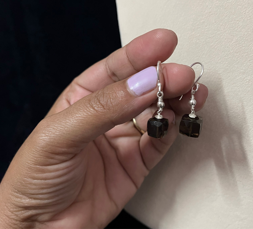 Smoky Quartz Beads Necklace Set