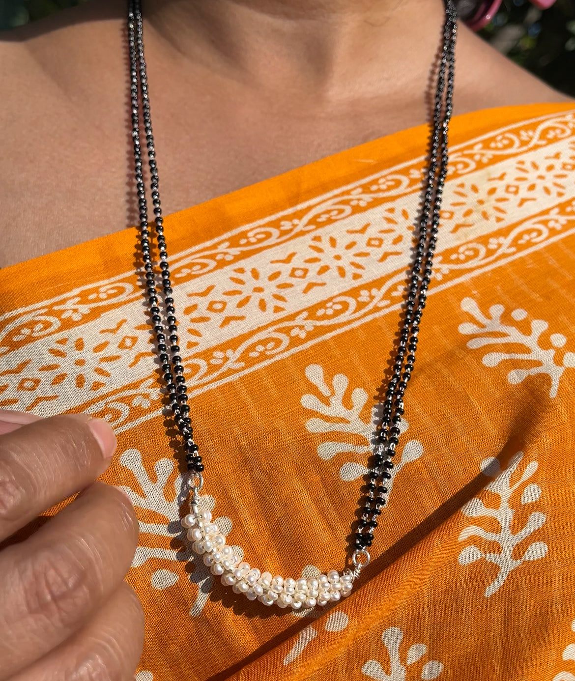 Fine Pearl Spiral Mangalsutra