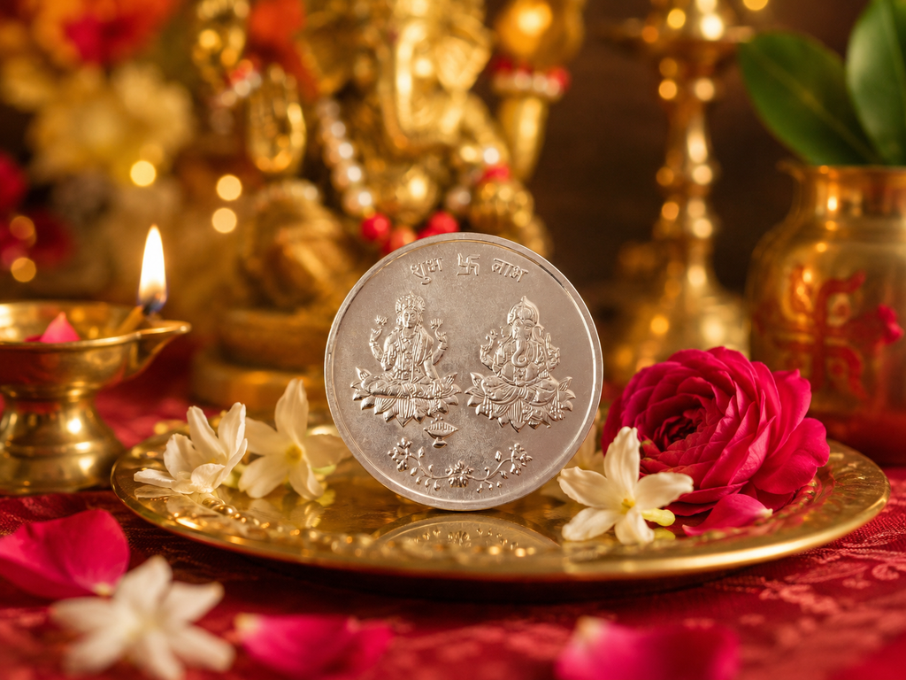 Laxmi Ganesh Silver Coin 10 gm