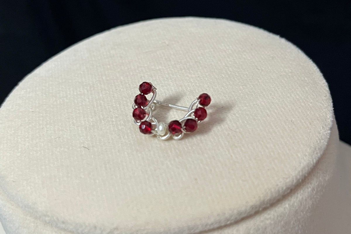 Beaded Clip-On Nath ( Right Nose)