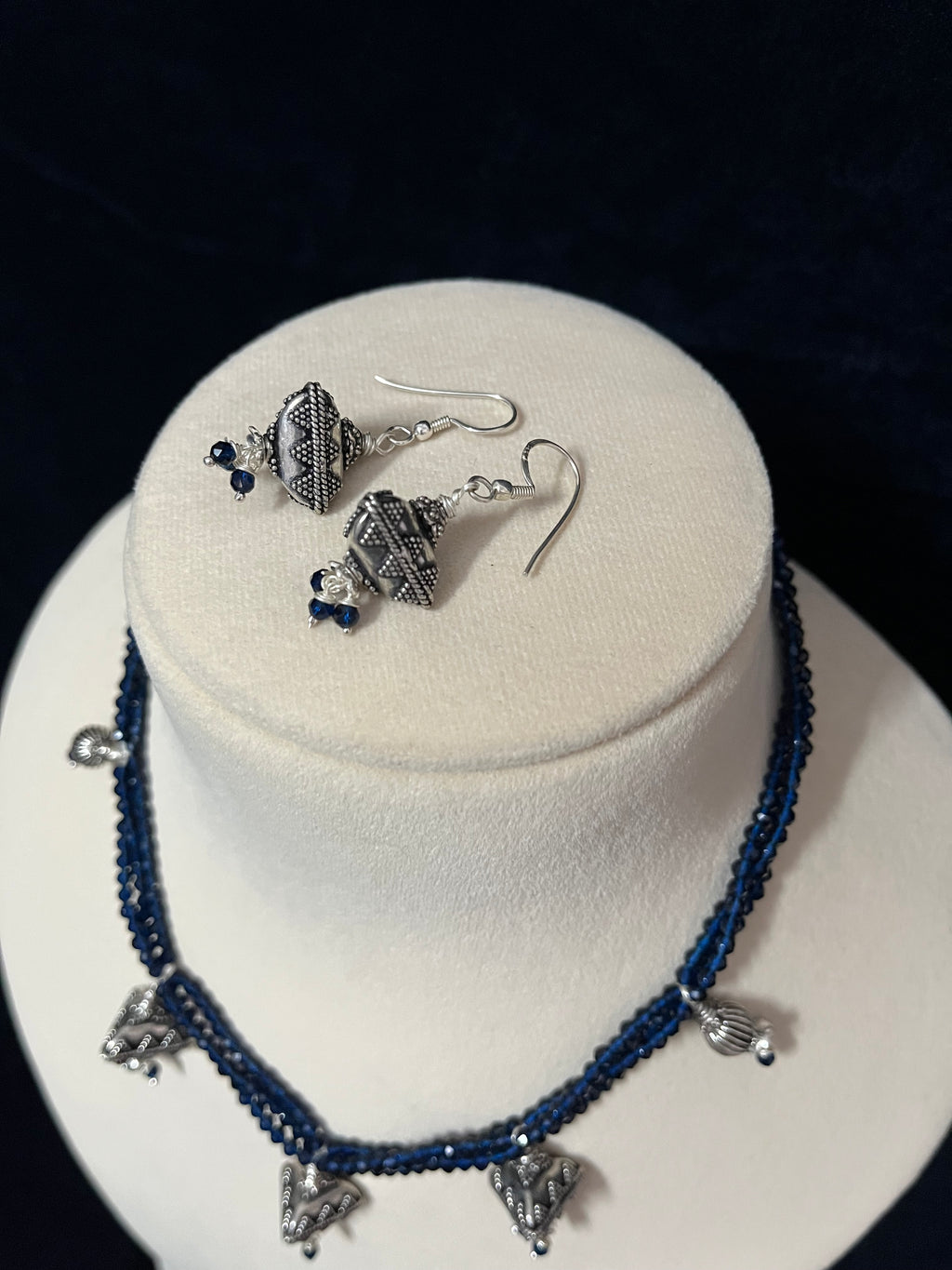 Triangular Shape Rawa work Multi Pendant Necklace Set
