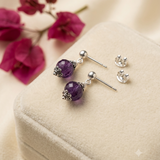 Amethyst Drop Earring