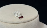 Triangle Red Bead Drop Clip-on