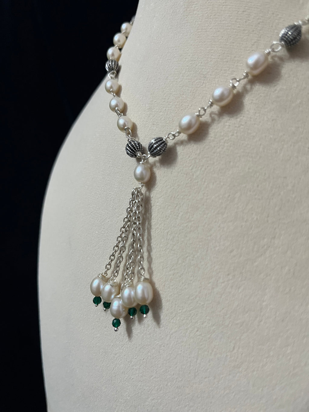 Waterfall Pearl Necklace Set