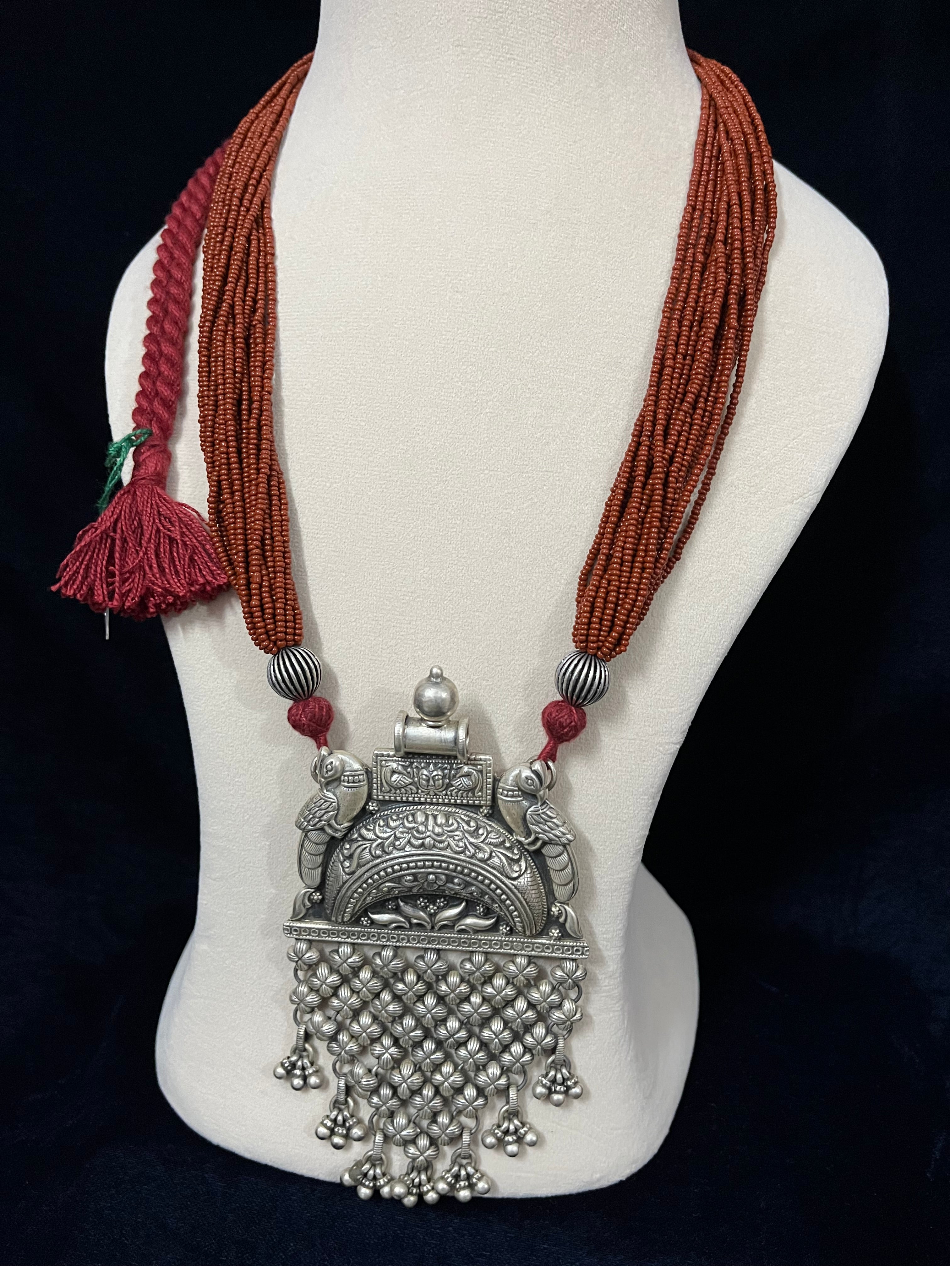 Vintage Inspired Flower Jaal Necklace