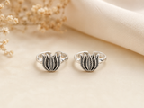 Carved Lotus Toe Ring