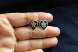 Enamel Heart Studs