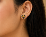 Enamel Heart Studs