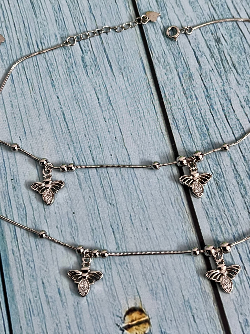 Cubic Zircon Charms Anklet