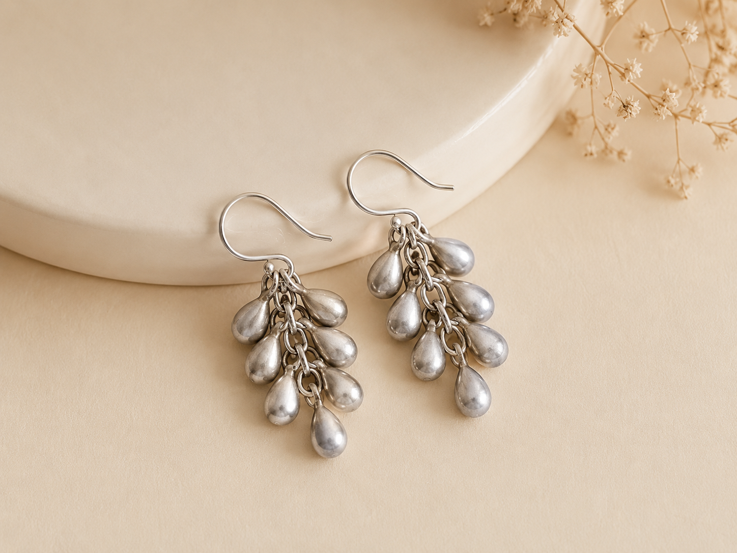 Rain drop Cluster Earring