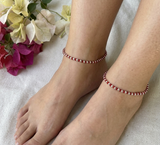 Red Beaded Anklet