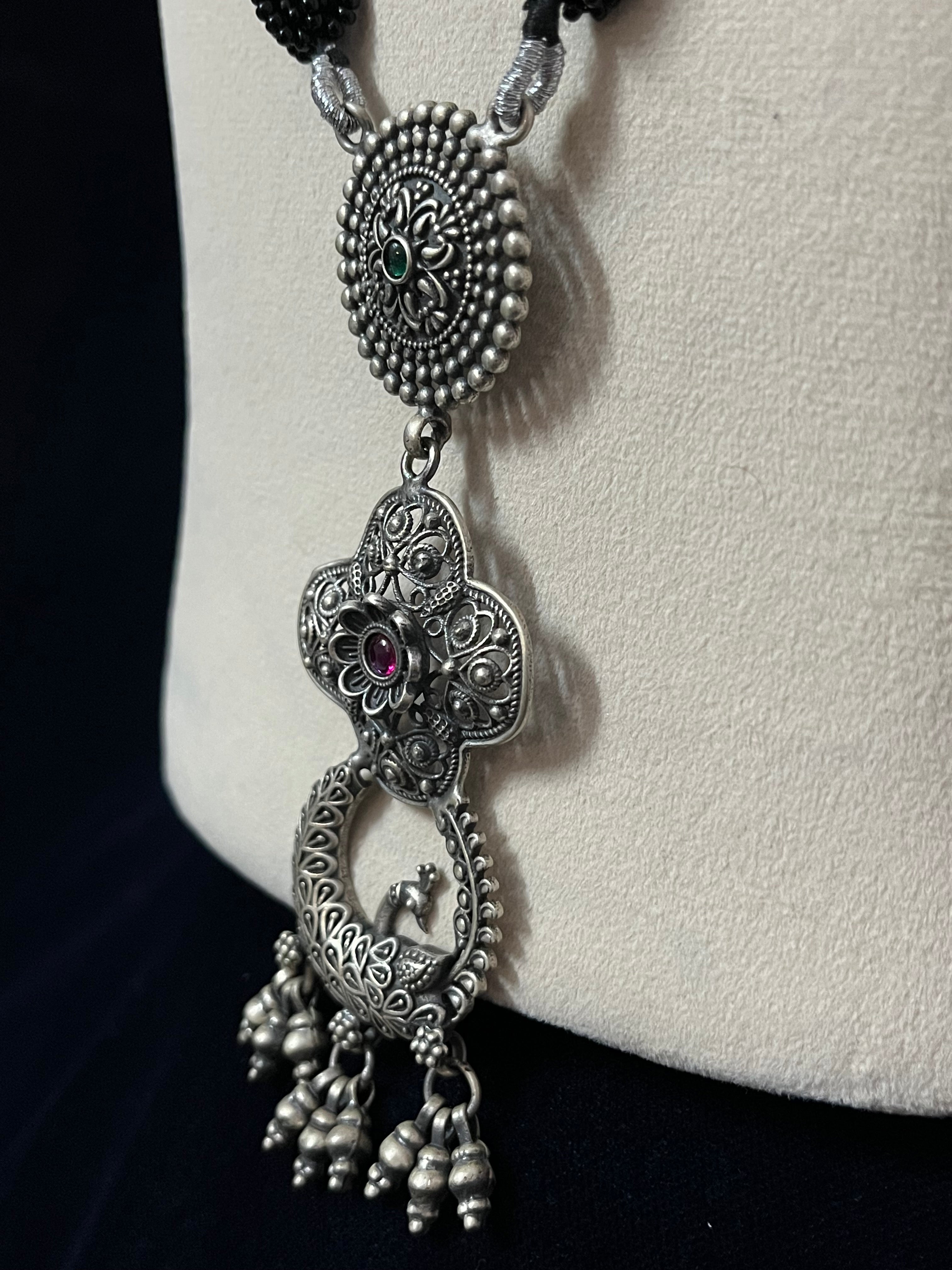 Intricate Tri Layer Long Necklace