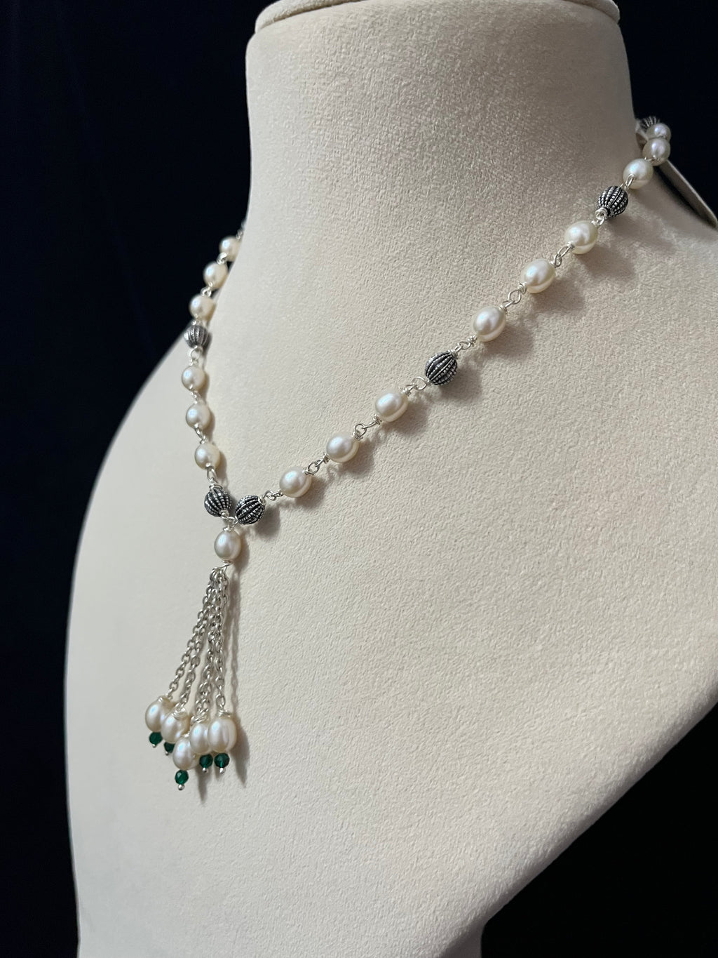 Waterfall Pearl Necklace Set