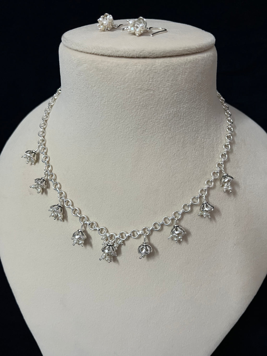 Freshwater Pearl Multi Jhumki Necklace Set