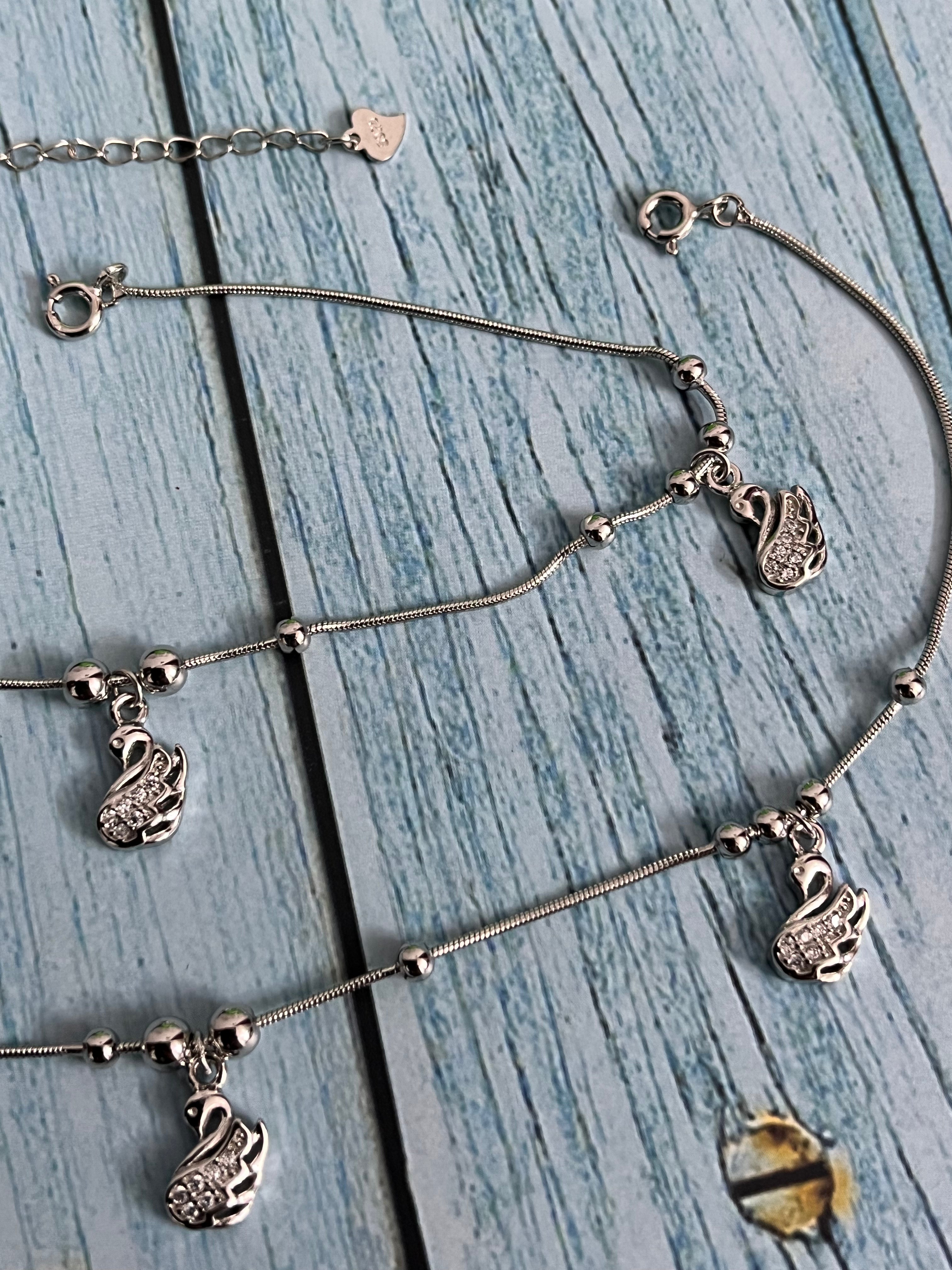 Cubic Zircon Charms Anklet