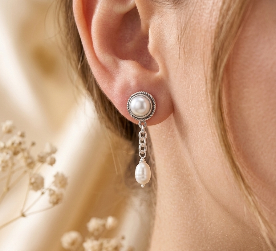 Pearl Drop Detachable Earring