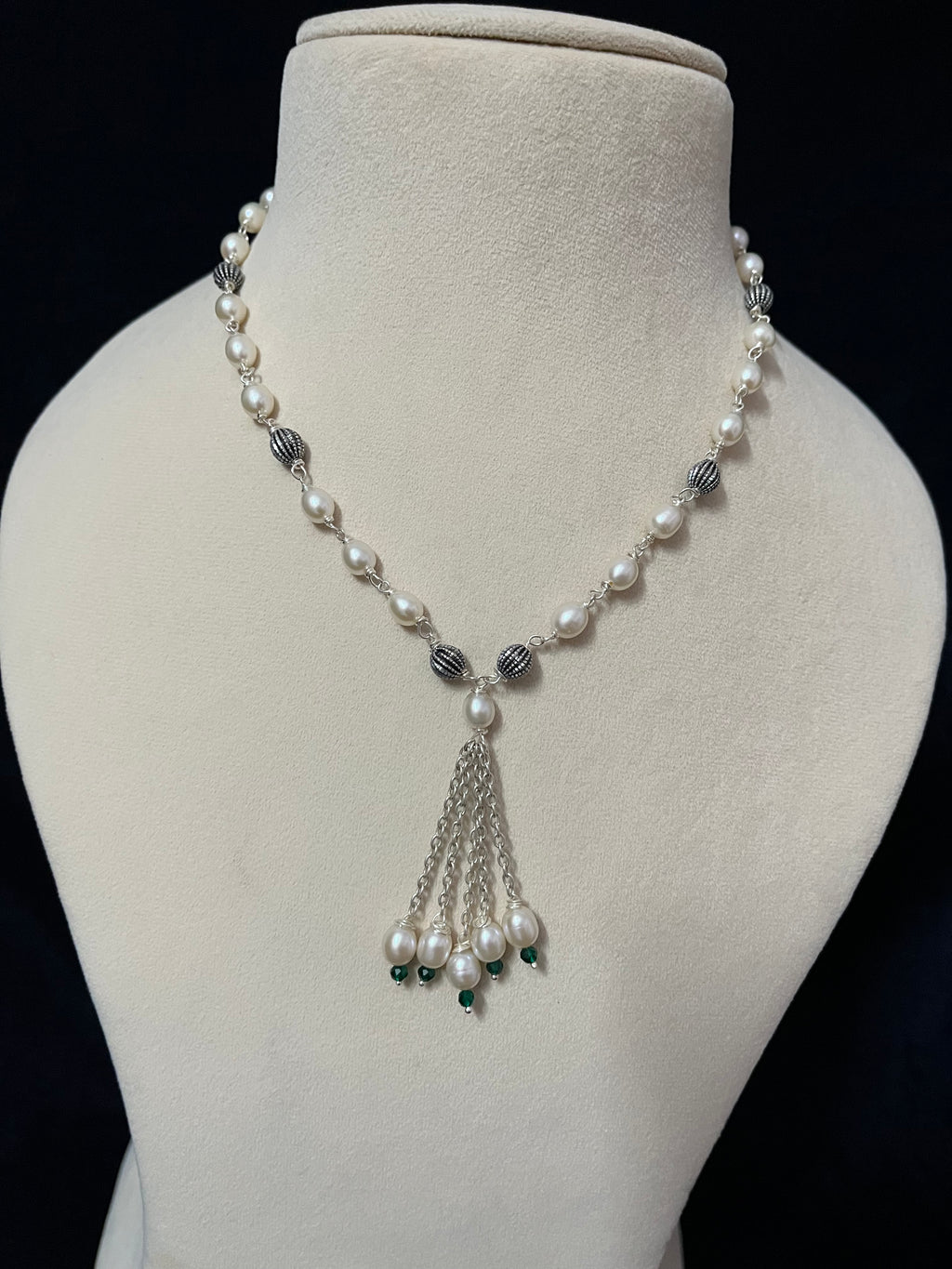 Waterfall Pearl Necklace Set