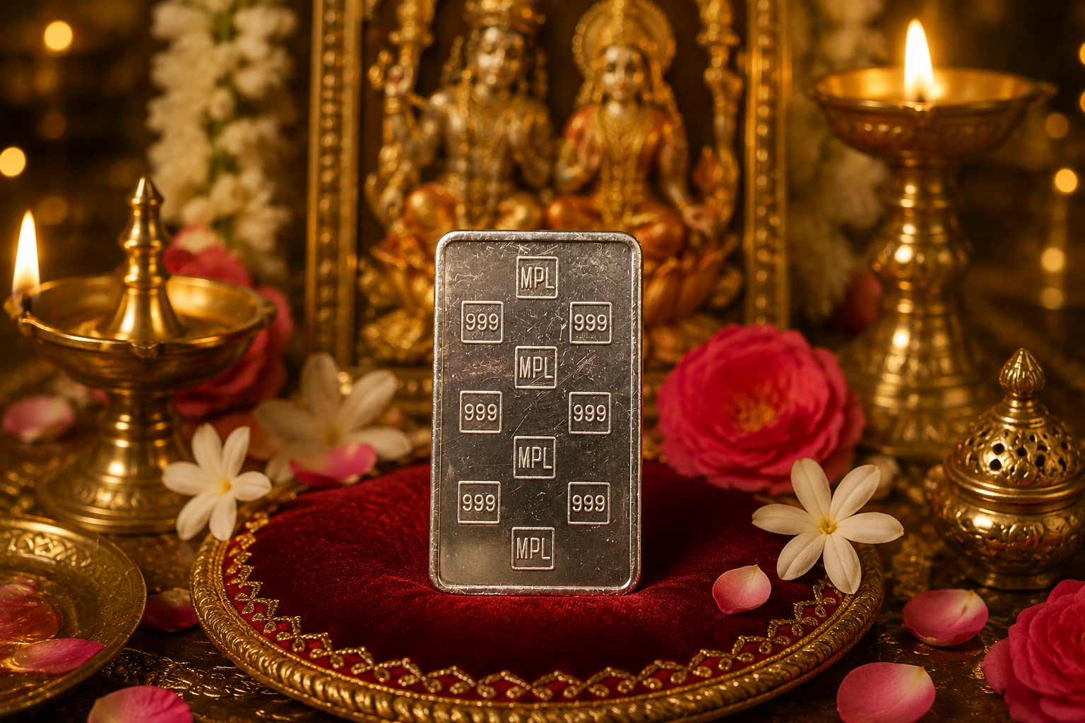 Radha Krishan Fine Silver Coin 50 Gm