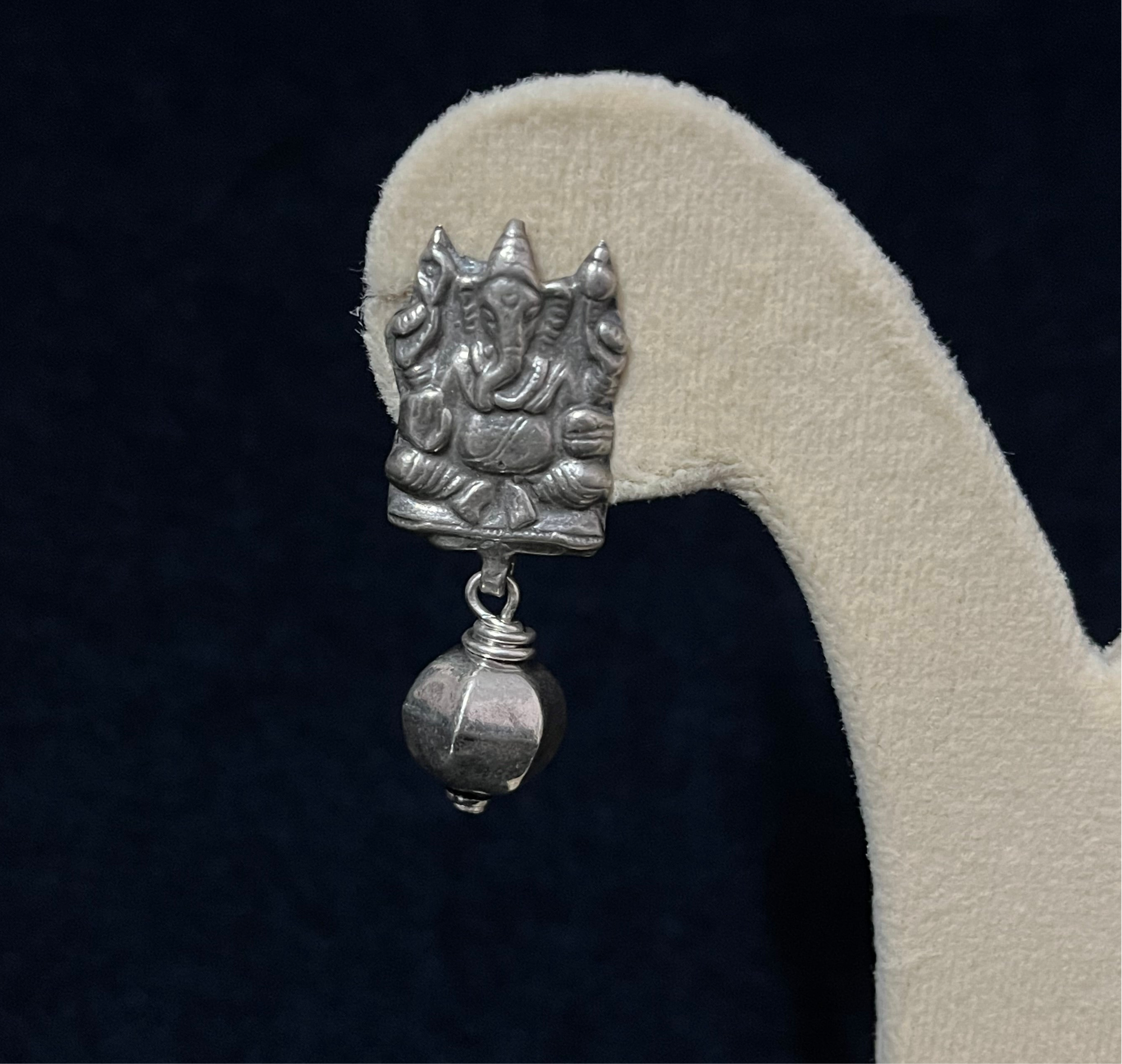 Ball Drop Ganesha Earring