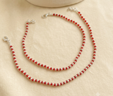 Red Beaded Anklet